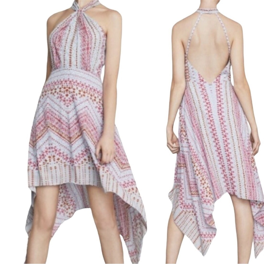 BCBGMAXAZRIA Halter Scarf Dress